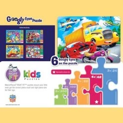 MasterPieces Funny Puzzle - Googly Eyes 48 Piece Jigsaw Puzzle for Kids - Vehicles - 14"x19" -Puzzles Sales 2022 unnamed file 4686