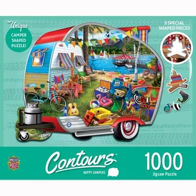 MasterPieces 1000 Piece Jigsaw Puzzle For Adults, Family, Or Kids - Happy Campers - 25.55"x 20.42" 1 MasterPieces 1000 Piece Jigsaw Puzzle For Adults, Family, Or Kids - Happy Campers - 25.55"x 20.42"