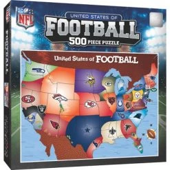 MasterPieces Sports Puzzle - All Teams 500 Piece Jigsaw Puzzle for Adults - NFL League Map Puzzle - 24" x 18"