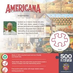 MasterPieces 500 Piece EZ Grip Jigsaw Puzzle For Adults, Family, Or Kids - Harvest Street Party - 19.25"x26.75" -Puzzles Sales 2022 unnamed file 4764