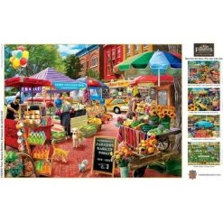 MasterPieces 750 Piece Jigsaw Puzzle For Adults, Family, Or Kids - Town Square Booths - 18"x24" -Puzzles Sales 2022 unnamed file 4770