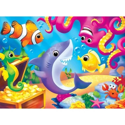 MasterPieces Funny Puzzle - Googly Eyes 48 Piece Jigsaw Puzzle for Kids - Lil Shark - 14"x19" 2 MasterPieces Funny Puzzle - Googly Eyes 48 Piece Jigsaw Puzzle for Kids - Lil Shark - 14"x19" - Image 2