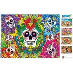 MasterPieces 300 Piece EZ Grip Jigsaw Puzzle - Sugar Skulls - 18"x24" -Puzzles Sales 2022 unnamed file 4809