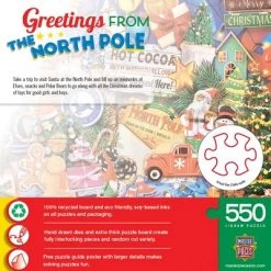 MasterPieces 550 Piece Jigsaw Puzzle For Adults, Family, Or Kids - Greetings From The North Pole - 18"x24" 7 MasterPieces 550 Piece Jigsaw Puzzle For Adults, Family, Or Kids - Greetings From The North Pole - 18"x24" -Puzzles Sales 2022 unnamed file 4813
