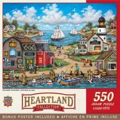 MasterPieces 550 Piece Jigsaw Puzzle For Adults, Family, Or Kids - Dockside Activities - 18"x24"