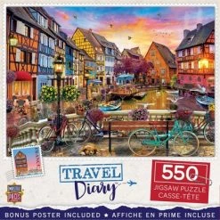 MasterPieces 550 Piece Jigsaw Puzzle For Adults, Family, Or Kids - Cycling at Colmar France - 18"x24"