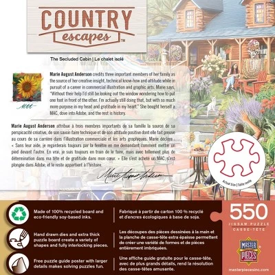 MasterPieces 550 Piece Jigsaw Puzzle For Adults, Family, Or Kids - Summer at The Cabin - 18"x24" 3 MasterPieces 550 Piece Jigsaw Puzzle For Adults, Family, Or Kids - Summer at The Cabin - 18"x24" - Image 3