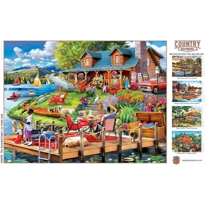 MasterPieces 550 Piece Jigsaw Puzzle For Adults, Family, Or Kids - Summer at The Cabin - 18"x24" 4 MasterPieces 550 Piece Jigsaw Puzzle For Adults, Family, Or Kids - Summer at The Cabin - 18"x24" - Image 4