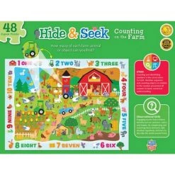 MasterPieces Nature Puzzle - Hide & Seek 48 Piece Jigsaw Puzzle for Kids - Counting on the Farm - 19"x14" -Puzzles Sales 2022 unnamed file 4848