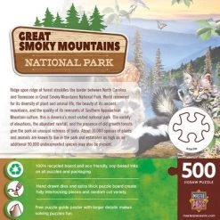 MasterPieces 500 Pieces Jigsaw Puzzle For Adults, Family, Or Kids - Great Smoky Mountains National Park- 15"x21" -Puzzles Sales 2022 unnamed file 4852