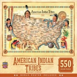 MasterPieces 550 Piece Jigsaw Puzzle For Adults, Family, Or Kids - American Indian Tribes - 18"x24"
