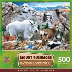 MasterPieces 500 Pieces Jigsaw Puzzle For Adults, Family, Or Kids - Mount Rushmore National Memorial - 15"x21"