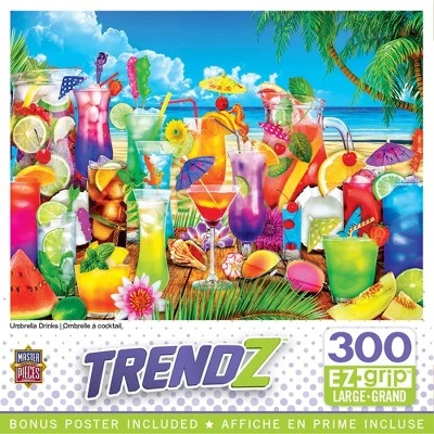 MasterPieces 300 Piece EZ Grip Jigsaw Puzzle - Umbrella Drinks - 18"x24" 1 MasterPieces 300 Piece EZ Grip Jigsaw Puzzle - Umbrella Drinks - 18"x24"