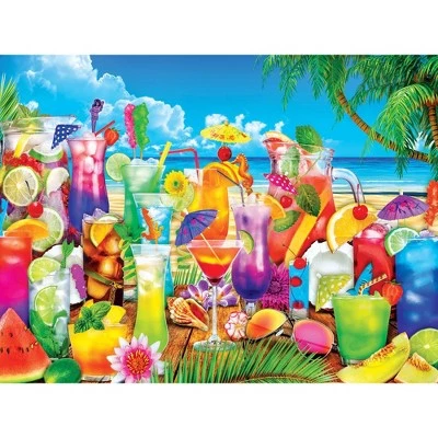 MasterPieces 300 Piece EZ Grip Jigsaw Puzzle - Umbrella Drinks - 18"x24" 2 MasterPieces 300 Piece EZ Grip Jigsaw Puzzle - Umbrella Drinks - 18"x24" - Image 2
