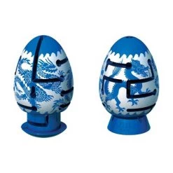 Bepuzzled Smart Egg 2-Layer Labyrinth Puzzle - Blue Dragon: Challenging Brainteaser