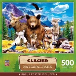MasterPieces 500 Pieces Jigsaw Puzzle For Adults, Family, Or Kids - Glacier National Park - 15"x21"