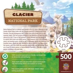 MasterPieces 500 Pieces Jigsaw Puzzle For Adults, Family, Or Kids - Glacier National Park - 15"x21" -Puzzles Sales 2022 unnamed file 4970