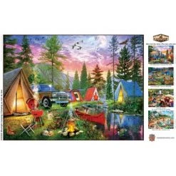 MasterPieces 300 Piece EZ Grip Jigsaw Puzzle - Moonlight Camping - 18"x24" -Puzzles Sales 2022 unnamed file 5001