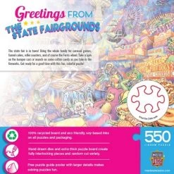 MasterPieces 550 Piece Jigsaw Puzzle For Adults, Family, Or Kids - Greetings From The State Fairgrounds - 18"x24" -Puzzles Sales 2022 unnamed file 5010