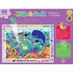 MasterPieces Nature Puzzle - Hide & Seek 48 Piece Jigsaw Puzzle for Kids - Colors in the Ocean - 19"x14" -Puzzles Sales 2022 unnamed file 5025
