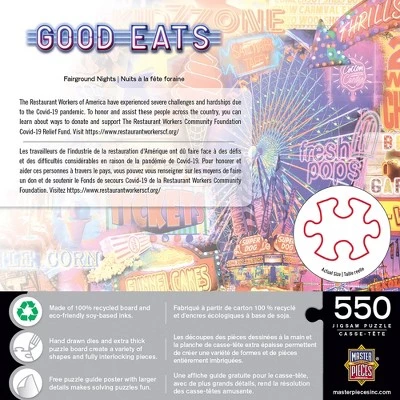 MasterPieces 550 Piece Jigsaw Puzzle For Adults, Family, Or Kids - Fairground Nights - 18"x24" 3 MasterPieces 550 Piece Jigsaw Puzzle For Adults, Family, Or Kids - Fairground Nights - 18"x24" - Image 3