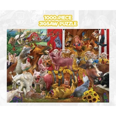 Toynk Animal Farm Barnyard 1000 Piece Jigsaw Puzzle 2 Toynk Animal Farm Barnyard 1000 Piece Jigsaw Puzzle - Image 2
