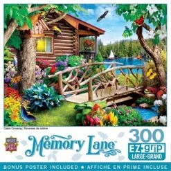 MasterPieces 300 Piece EZ Grip Jigsaw Puzzle - Cabin Crossing - 18"x24"