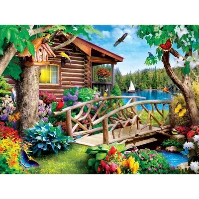 MasterPieces 300 Piece EZ Grip Jigsaw Puzzle - Cabin Crossing - 18"x24" 2 MasterPieces 300 Piece EZ Grip Jigsaw Puzzle - Cabin Crossing - 18"x24" - Image 2