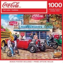 MasterPieces 1000 Piece Jigsaw Puzzle For Adults, Family, Or Kids - Coca-Cola Hot Rods - 19.25"x26.75"