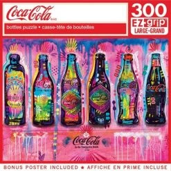 MasterPieces 300 Piece EZ Grip Jigsaw Puzzle - Coca-Cola Bottles - 18"x24"