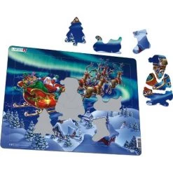 Springbok Larsen Santa in Nordic Light Children's Jigsaw Puzzle 26pc