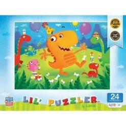 MasterPieces Lil Puzzler 24 Piece Jigsaw Puzzle for Kids - Dino Party - 19"x14"