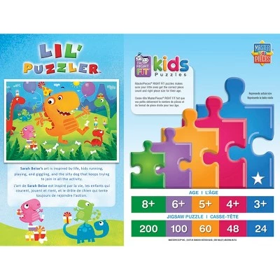 MasterPieces Lil Puzzler 24 Piece Jigsaw Puzzle for Kids - Dino Party - 19"x14" 3 MasterPieces Lil Puzzler 24 Piece Jigsaw Puzzle for Kids - Dino Party - 19"x14" - Image 3