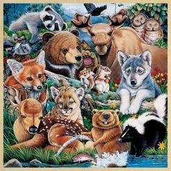 MasterPieces 48 Piece Fun Facts Jigsaw Puzzle for Kids - Forest Friends Wood Puzzle - 12"x12"