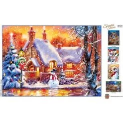 MasterPieces 500 Piece Glitter Christmas Jigsaw Puzzle - Snowman Cottage - 15"x21" 8 MasterPieces 500 Piece Glitter Christmas Jigsaw Puzzle - Snowman Cottage - 15"x21" -Puzzles Sales 2022 unnamed file 5183