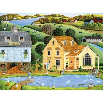 MasterPieces 300 Piece EZ Grip Jigsaw Puzzle - The White Duck Inn - 18"x24" 2 MasterPieces 300 Piece EZ Grip Jigsaw Puzzle - The White Duck Inn - 18"x24" - Image 2
