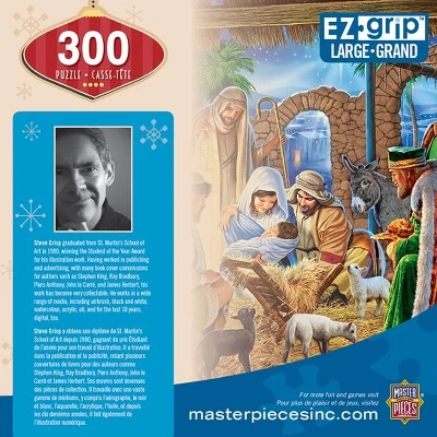 MasterPieces 300 Piece EZ Grip Christmas Jigsaw Puzzle - Away in a Manger - 18"x24" 3 MasterPieces 300 Piece EZ Grip Christmas Jigsaw Puzzle - Away in a Manger - 18"x24" - Image 3