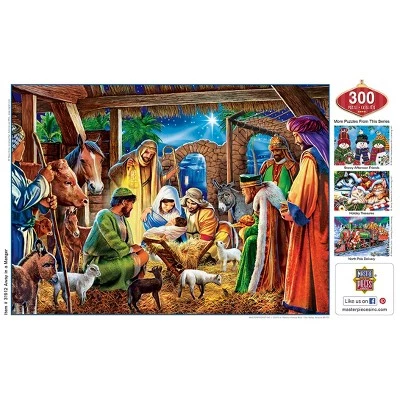 MasterPieces 300 Piece EZ Grip Christmas Jigsaw Puzzle - Away in a Manger - 18"x24" 4 MasterPieces 300 Piece EZ Grip Christmas Jigsaw Puzzle - Away in a Manger - 18"x24" - Image 4