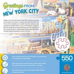 MasterPieces 550 Piece Jigsaw Puzzle For Adults, Family, Or Kids - Greetings From New York - 18"x24" 7 MasterPieces 550 Piece Jigsaw Puzzle For Adults, Family, Or Kids - Greetings From New York - 18"x24" -Puzzles Sales 2022 unnamed file 5230