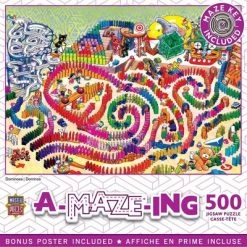MasterPieces A-Maze-Ing 500 Piece Jigsaw Puzzle For Adults, Family, Or Kids - Dominoes - 15"x21"