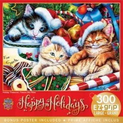 MasterPieces 300 Piece EZ Grip Christmas Jigsaw Puzzle - Holiday Treasures - 18"x24"