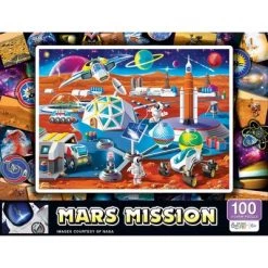 MasterPieces 100 Piece Licensed Jigsaw Puzzle for Kids - NASA Mars Mission - 11.5"x15"