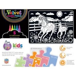 MasterPieces 60 Piece Jigsaw Puzzle for Kids - Horse and Pony Velvet Coloring - 14"x19" -Puzzles Sales 2022 unnamed file 5331