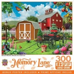 MasterPieces 300 Piece EZ Grip Jigsaw Puzzle - Barnyard Beauties - 18"x24"