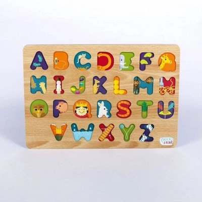 Chuckle & Roar Chuckle & Roar ABC's & 123s Wood Kids Puzzle Set 36pc 2 Chuckle & Roar Chuckle & Roar ABC's & 123s Wood Kids Puzzle Set 36pc - Image 2