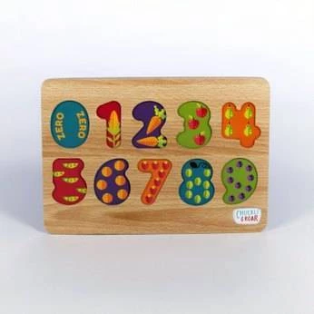 Chuckle & Roar Chuckle & Roar ABC's & 123s Wood Kids Puzzle Set 36pc 3 Chuckle & Roar Chuckle & Roar ABC's & 123s Wood Kids Puzzle Set 36pc - Image 3