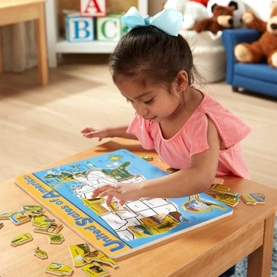Melissa & Doug Melissa & Doug USA Map Kids' Wooden Puzzle - 45pc 1 Melissa & Doug Melissa & Doug USA Map Kids' Wooden Puzzle - 45pc
