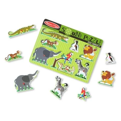 Melissa & Doug Melissa And Doug Zoo Animals Wooden Peg Sound Puzzle 8pc 2 Melissa & Doug Melissa And Doug Zoo Animals Wooden Peg Sound Puzzle 8pc - Image 2