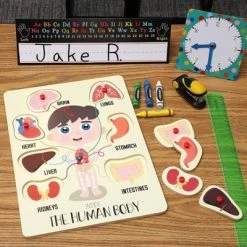 Blue Panda 2 Pack Educational Wooden Peg Puzzle for Toddler & Kids, My Human Body Parts, 12 x 9 in -Puzzles Sales 2022 unnamed file 5416