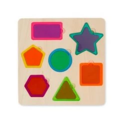 B. toys - Shape Sorting Puzzle - Rainbow Stack 'n' Sort - 15pc